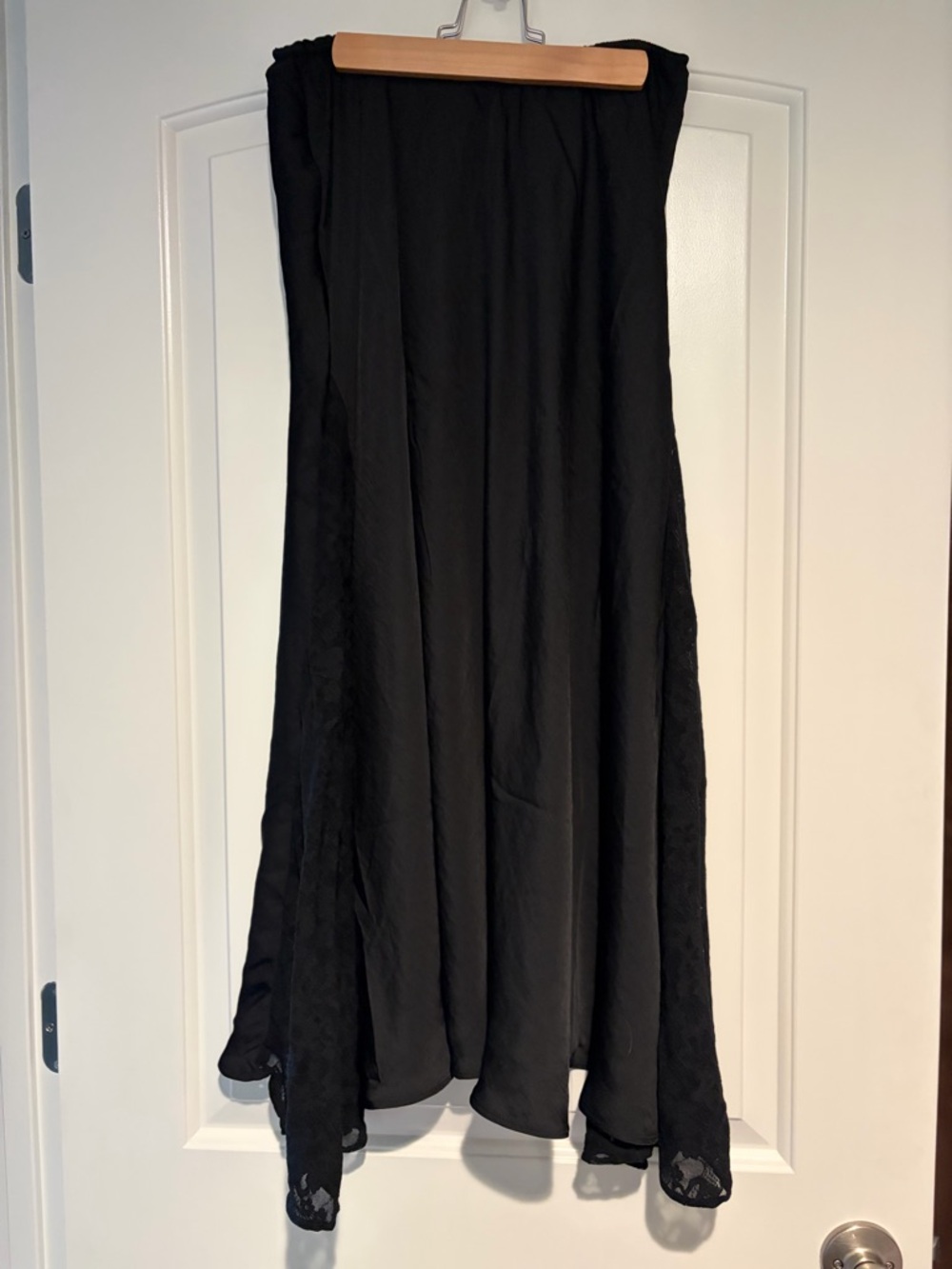 aerie Black Maxi Skirt with Lace Panel - Picture 5 of 6